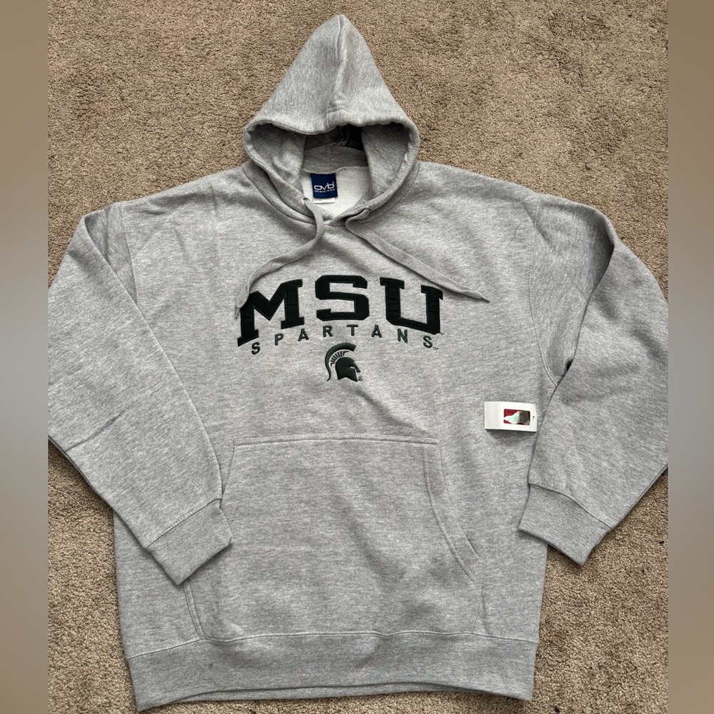 #52 #189 Gray MSU Spartans Hoodie